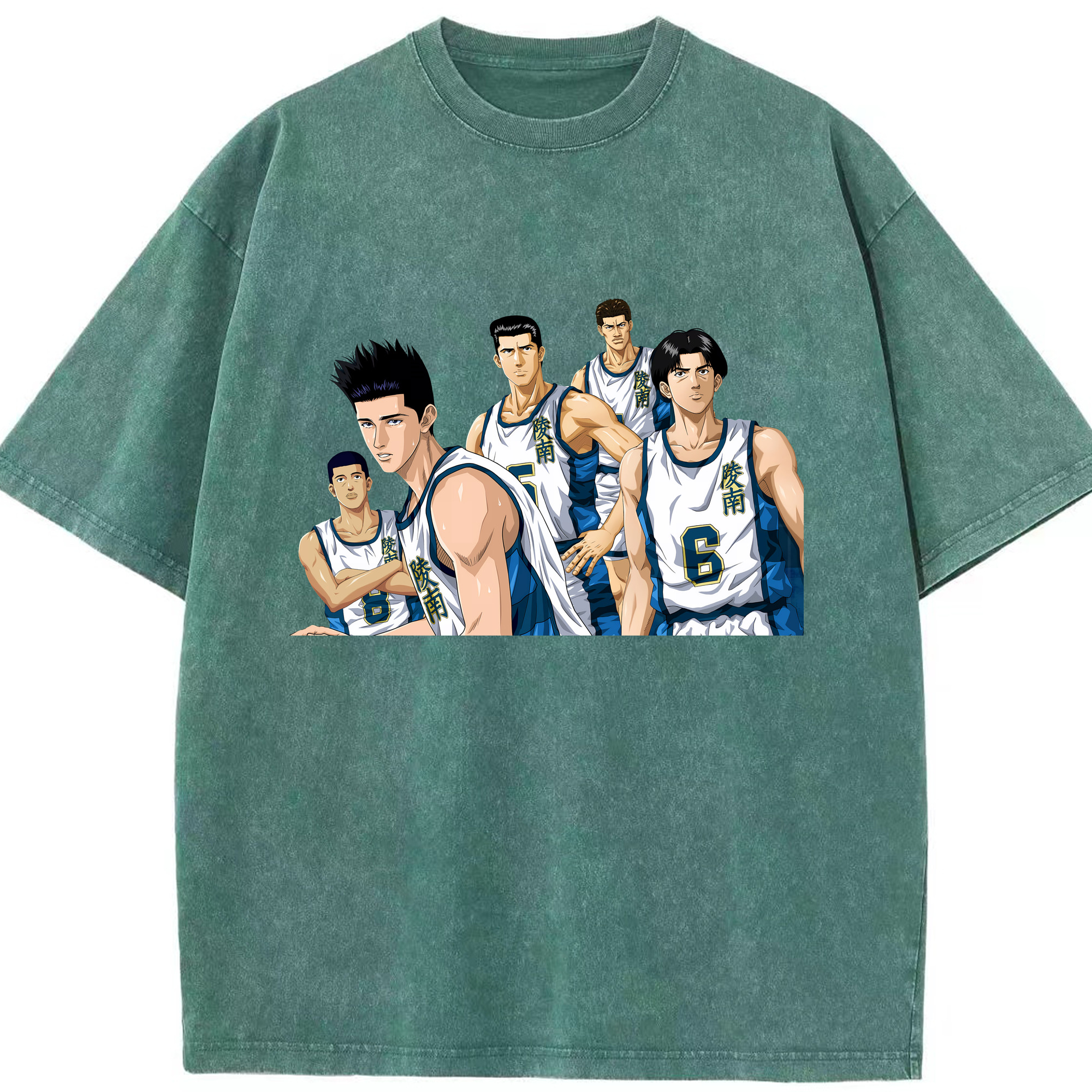 （画像用） SLAM DUNK／スラムダンク 綿100% ヴィンテージ風 半袖Tシャツ（フロントプリント）